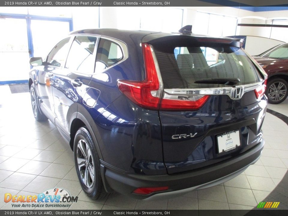 2019 Honda CR-V LX AWD Obsidian Blue Pearl / Gray Photo #9