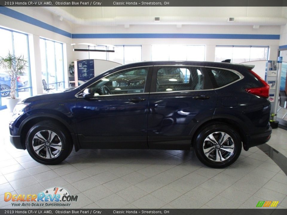 2019 Honda CR-V LX AWD Obsidian Blue Pearl / Gray Photo #10