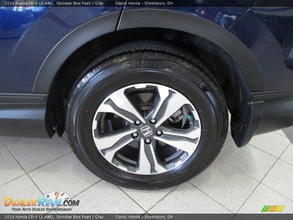 2019 Honda CR-V LX AWD Obsidian Blue Pearl / Gray Photo #11