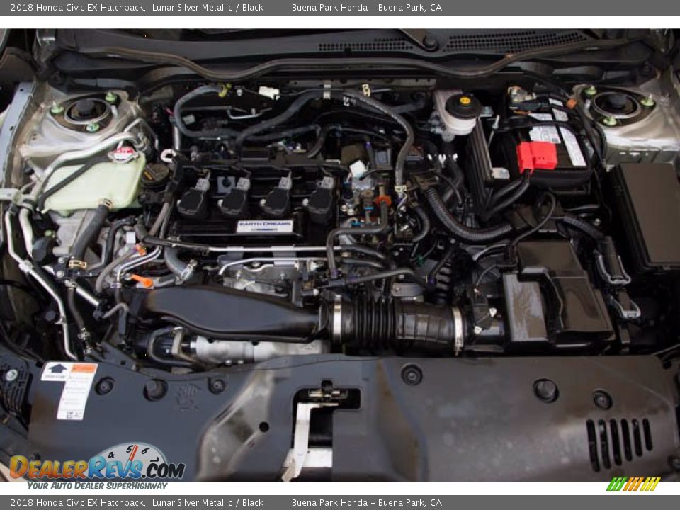 2018 Honda Civic EX Hatchback Lunar Silver Metallic / Black Photo #35