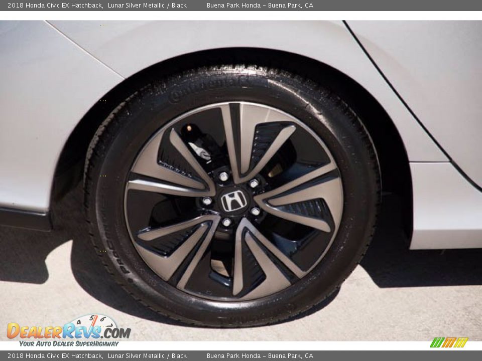 2018 Honda Civic EX Hatchback Lunar Silver Metallic / Black Photo #36