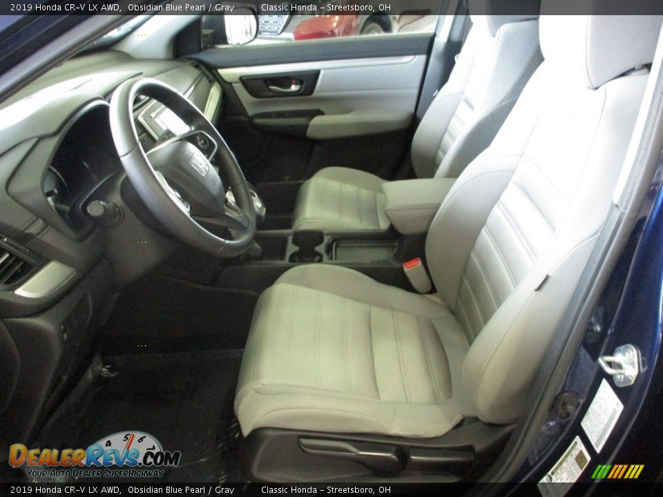 2019 Honda CR-V LX AWD Obsidian Blue Pearl / Gray Photo #28