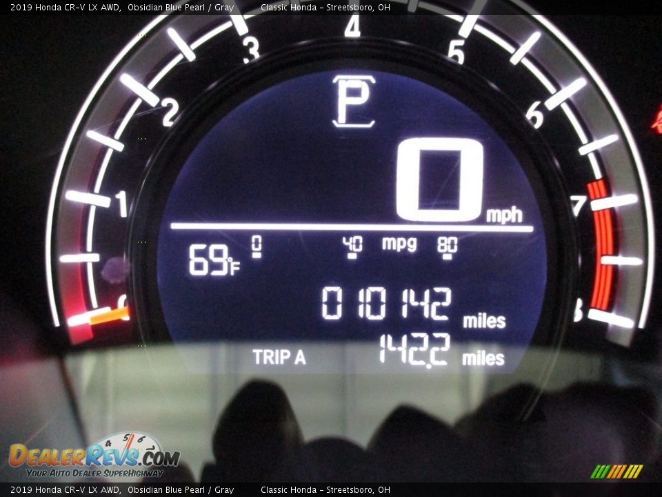 2019 Honda CR-V LX AWD Obsidian Blue Pearl / Gray Photo #29