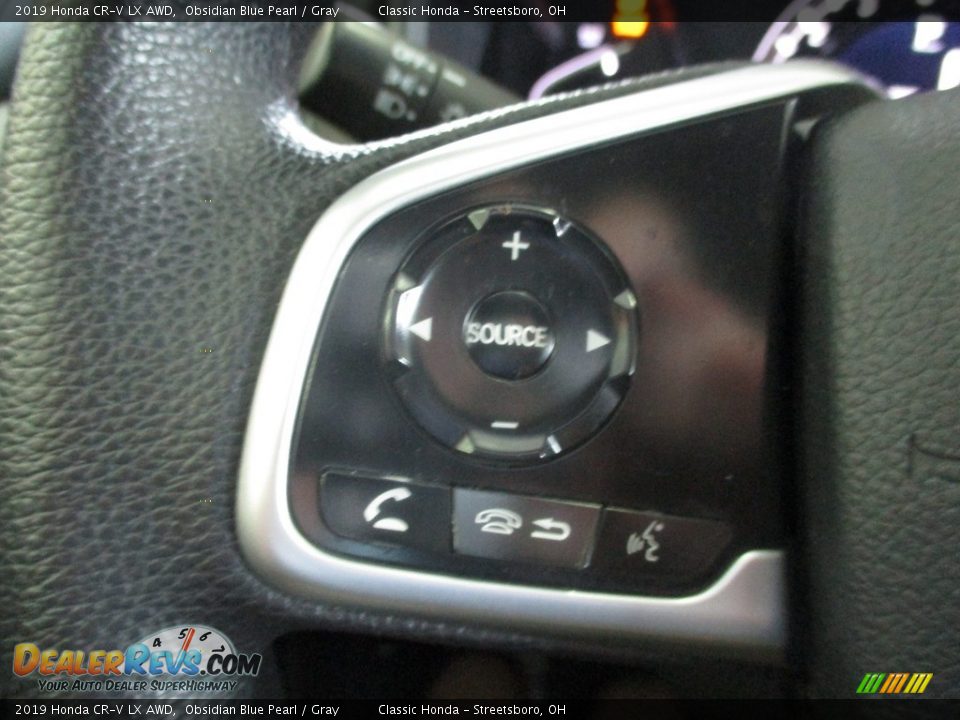 2019 Honda CR-V LX AWD Obsidian Blue Pearl / Gray Photo #30