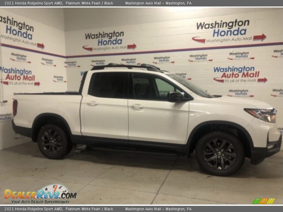 2021 Honda Ridgeline Sport AWD Platinum White Pearl / Black Photo #1