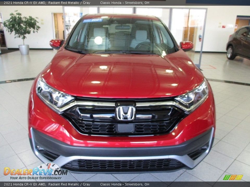 2021 Honda CR-V EX AWD Radiant Red Metallic / Gray Photo #2