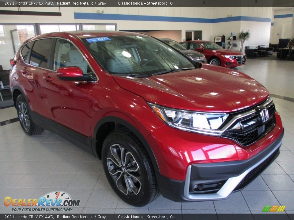 2021 Honda CR-V EX AWD Radiant Red Metallic / Gray Photo #3
