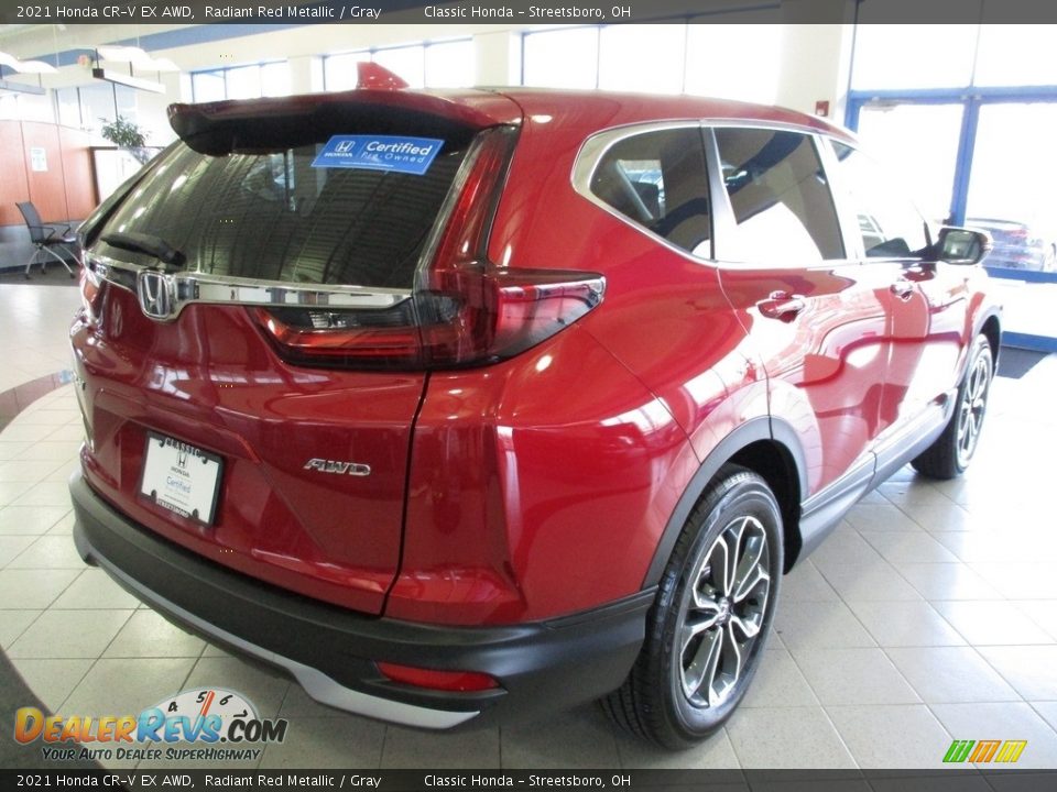 2021 Honda CR-V EX AWD Radiant Red Metallic / Gray Photo #7