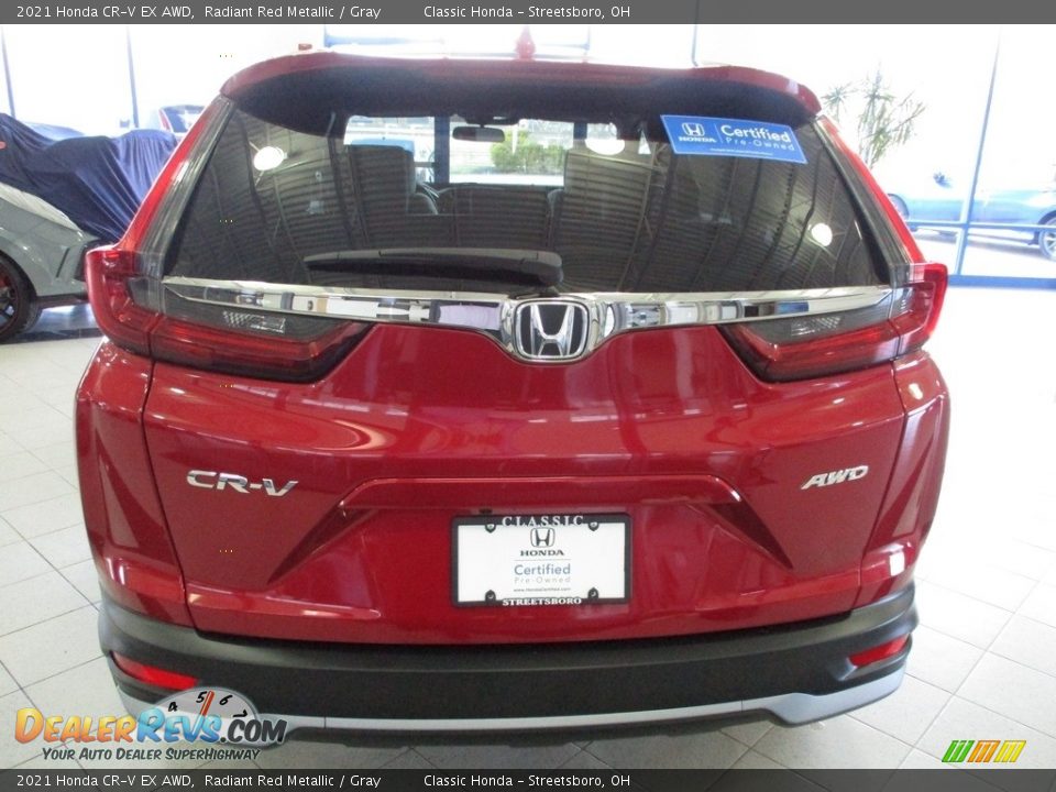 2021 Honda CR-V EX AWD Radiant Red Metallic / Gray Photo #8