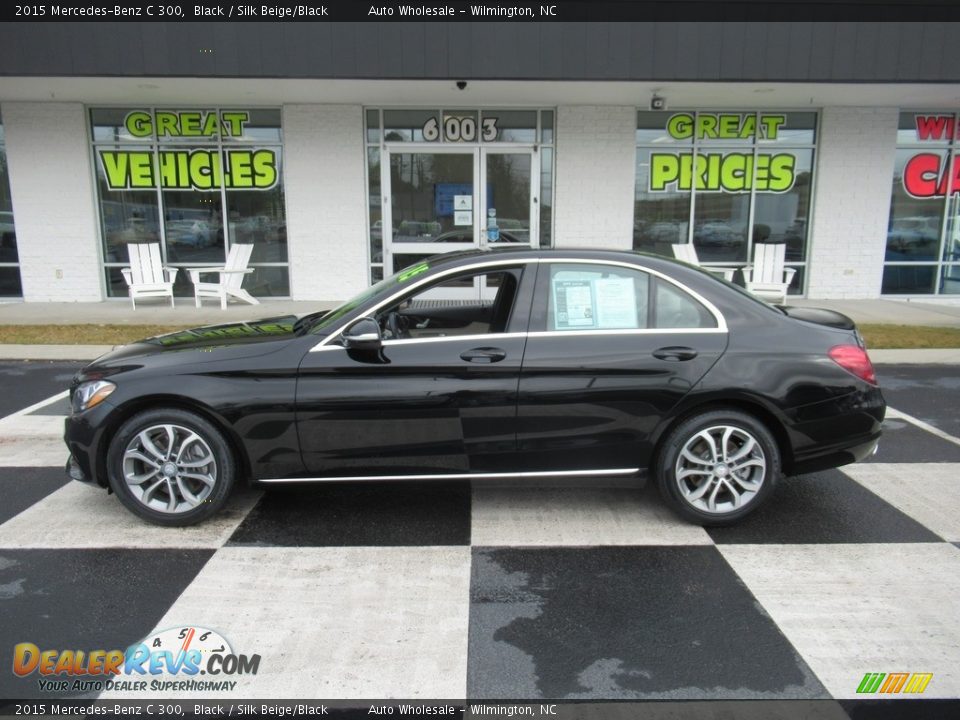 2015 Mercedes-Benz C 300 Black / Silk Beige/Black Photo #1