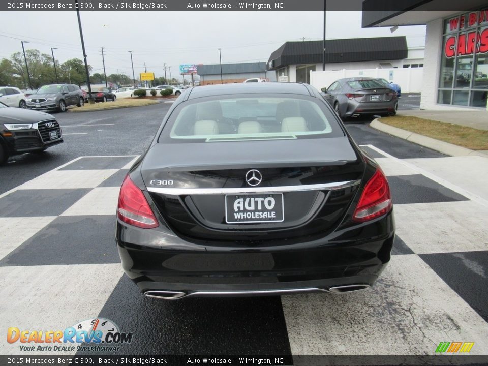 2015 Mercedes-Benz C 300 Black / Silk Beige/Black Photo #4