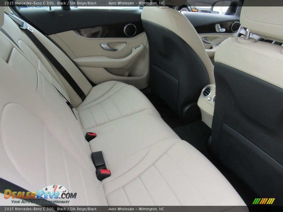 2015 Mercedes-Benz C 300 Black / Silk Beige/Black Photo #14