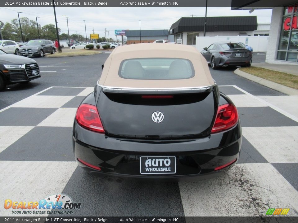2014 Volkswagen Beetle 1.8T Convertible Black / Beige Photo #4