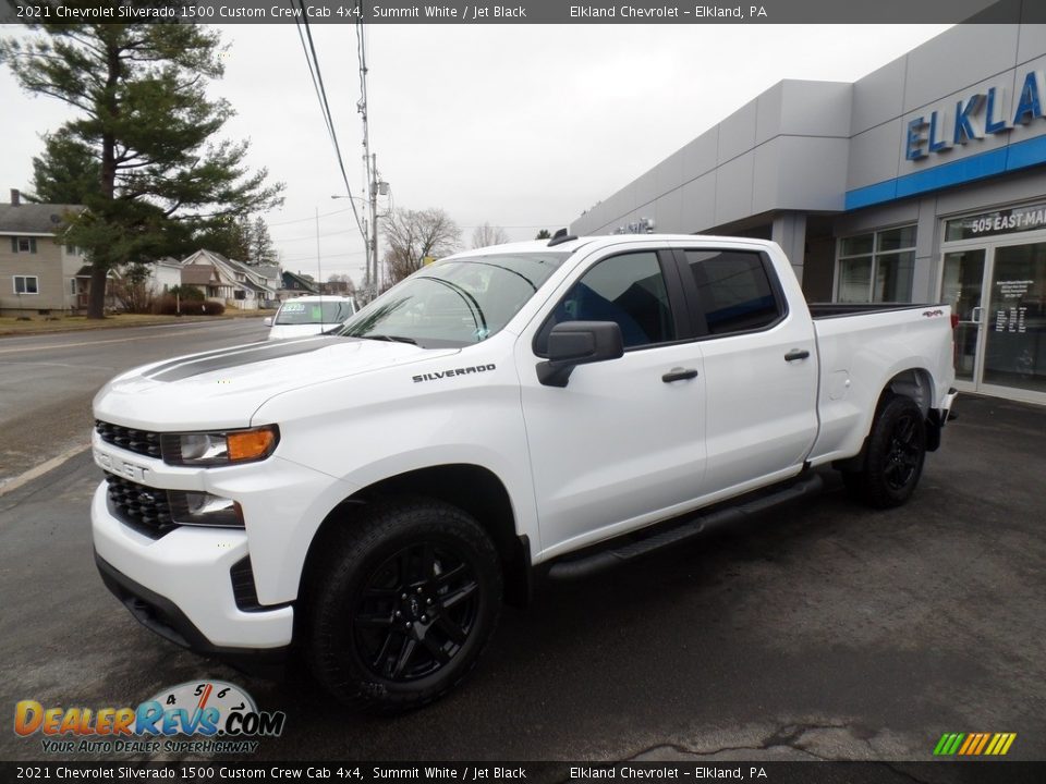 2021 Chevrolet Silverado 1500 Custom Crew Cab 4x4 Summit White / Jet Black Photo #1