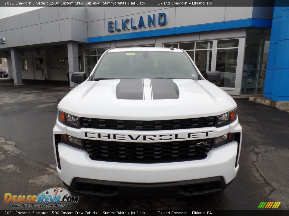 2021 Chevrolet Silverado 1500 Custom Crew Cab 4x4 Summit White / Jet Black Photo #4