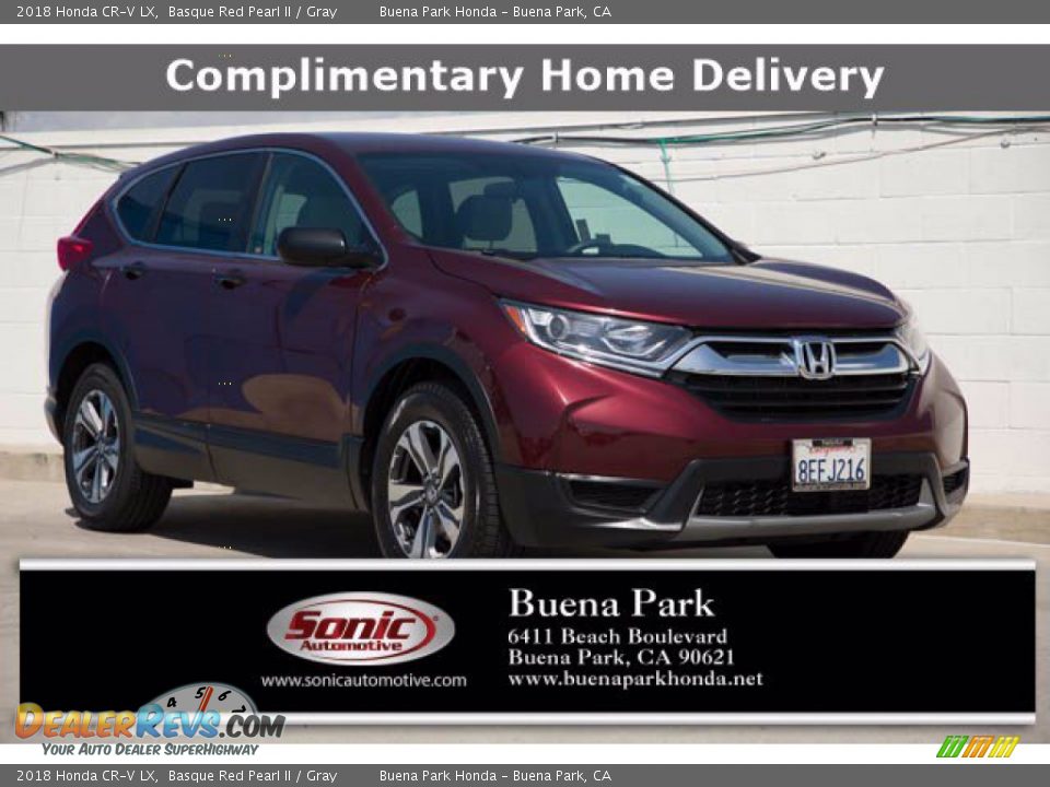 2018 Honda CR-V LX Basque Red Pearl II / Gray Photo #1