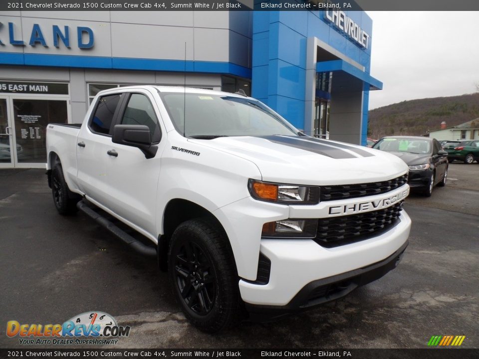 2021 Chevrolet Silverado 1500 Custom Crew Cab 4x4 Summit White / Jet Black Photo #5