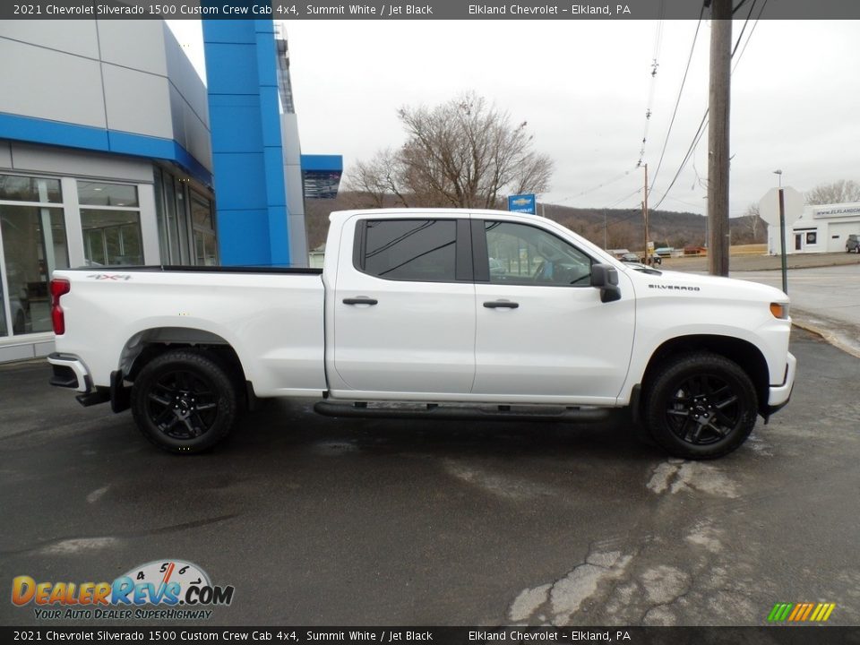 2021 Chevrolet Silverado 1500 Custom Crew Cab 4x4 Summit White / Jet Black Photo #7