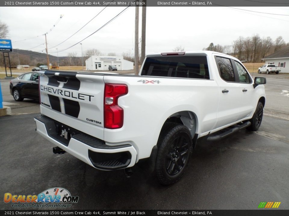 2021 Chevrolet Silverado 1500 Custom Crew Cab 4x4 Summit White / Jet Black Photo #8