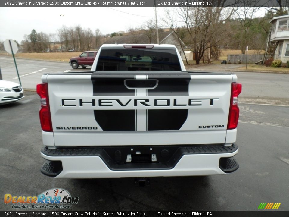 2021 Chevrolet Silverado 1500 Custom Crew Cab 4x4 Summit White / Jet Black Photo #10