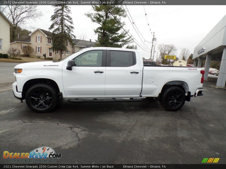 2021 Chevrolet Silverado 1500 Custom Crew Cab 4x4 Summit White / Jet Black Photo #16