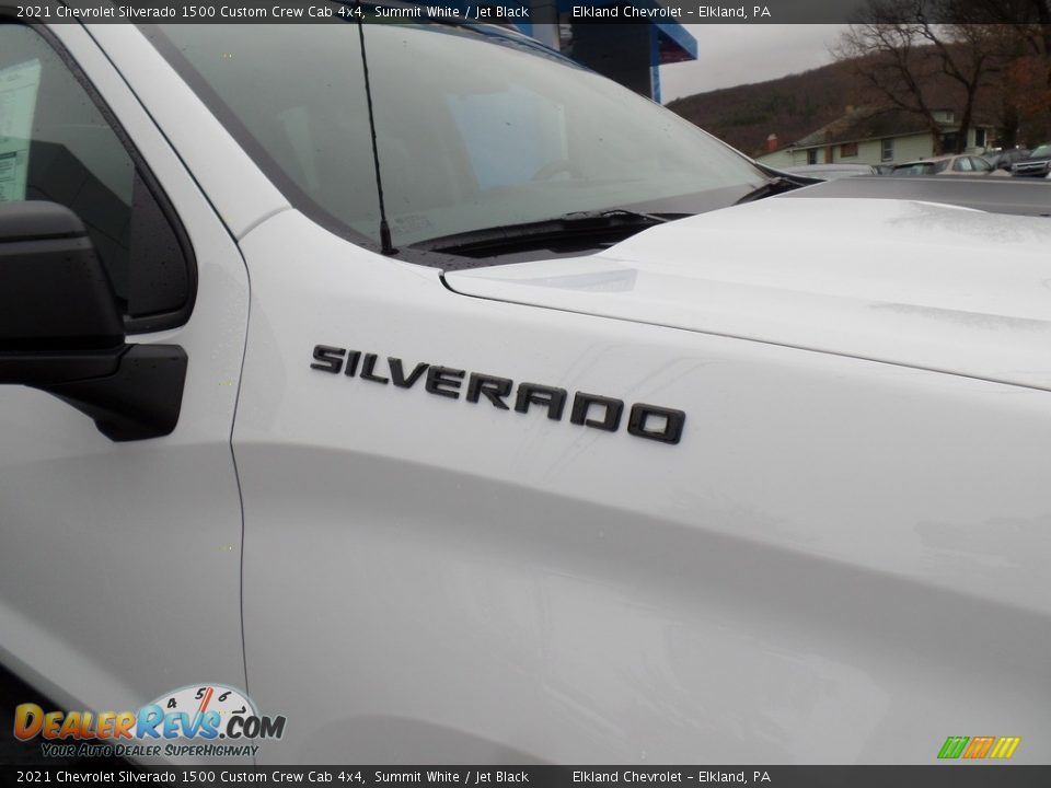 2021 Chevrolet Silverado 1500 Custom Crew Cab 4x4 Summit White / Jet Black Photo #18