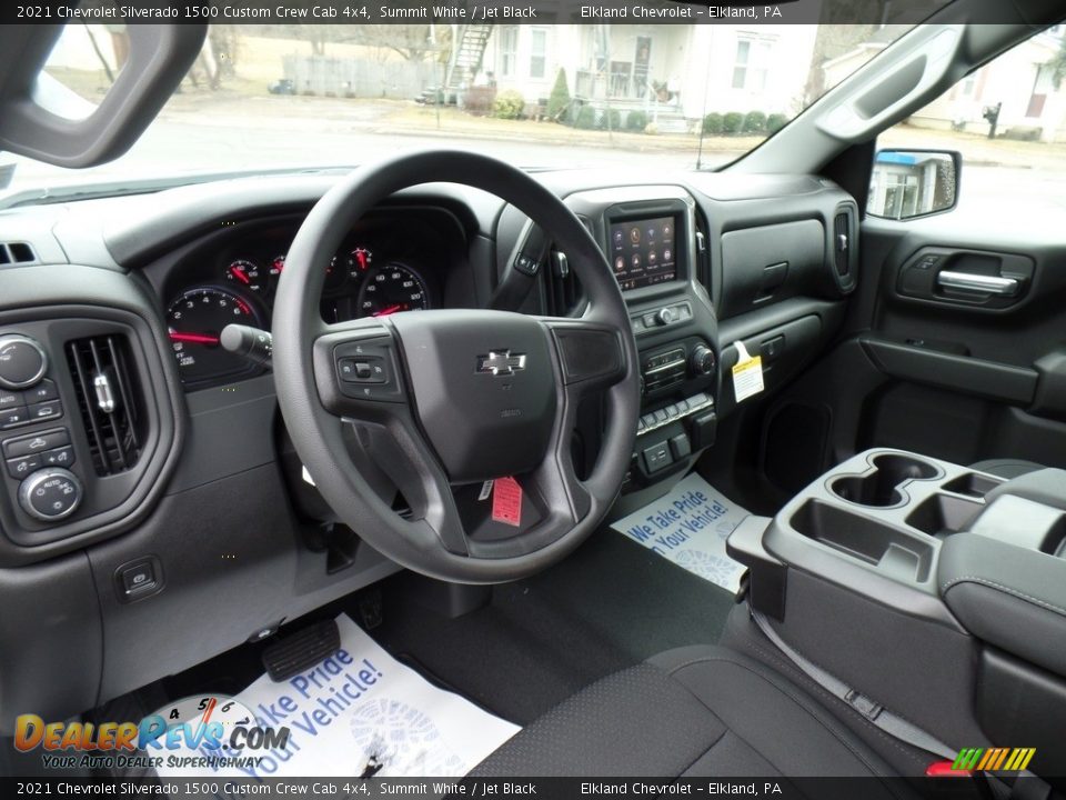 2021 Chevrolet Silverado 1500 Custom Crew Cab 4x4 Summit White / Jet Black Photo #24