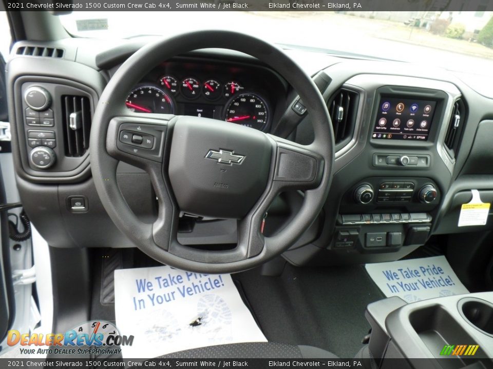 2021 Chevrolet Silverado 1500 Custom Crew Cab 4x4 Summit White / Jet Black Photo #25