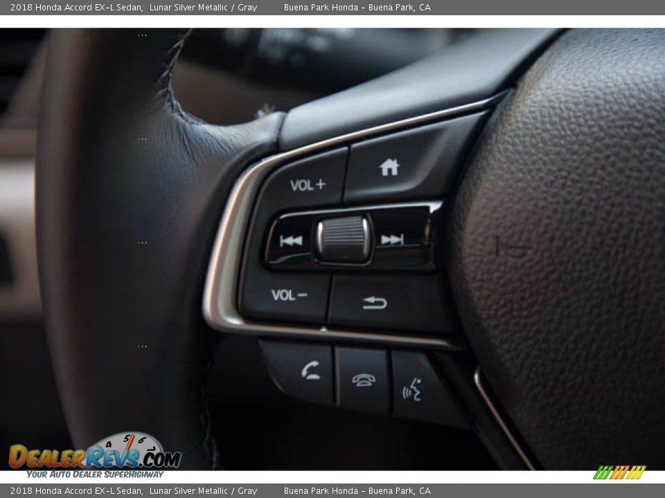 2018 Honda Accord EX-L Sedan Lunar Silver Metallic / Gray Photo #14