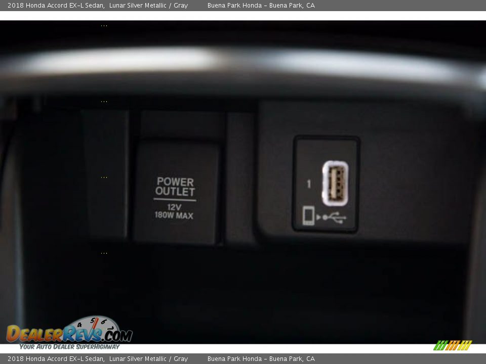 2018 Honda Accord EX-L Sedan Lunar Silver Metallic / Gray Photo #17