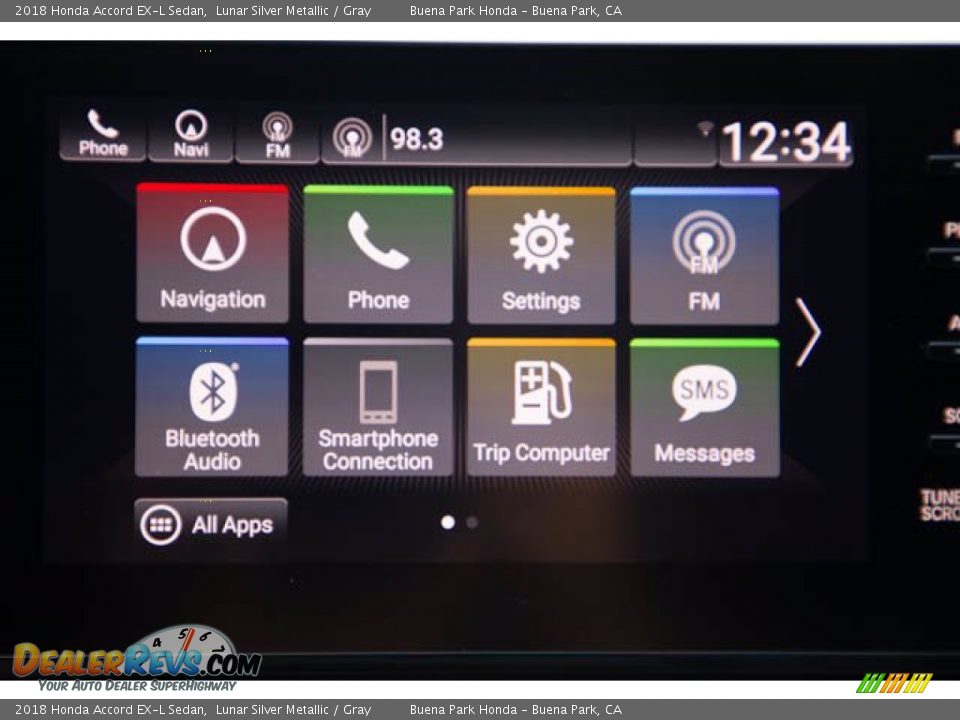 2018 Honda Accord EX-L Sedan Lunar Silver Metallic / Gray Photo #26