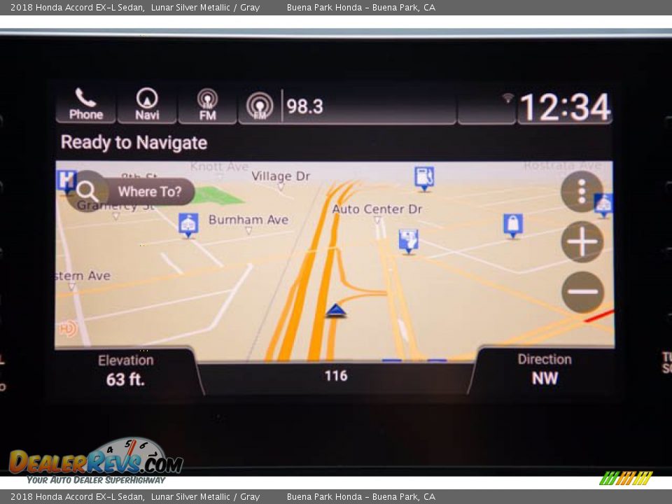 2018 Honda Accord EX-L Sedan Lunar Silver Metallic / Gray Photo #27