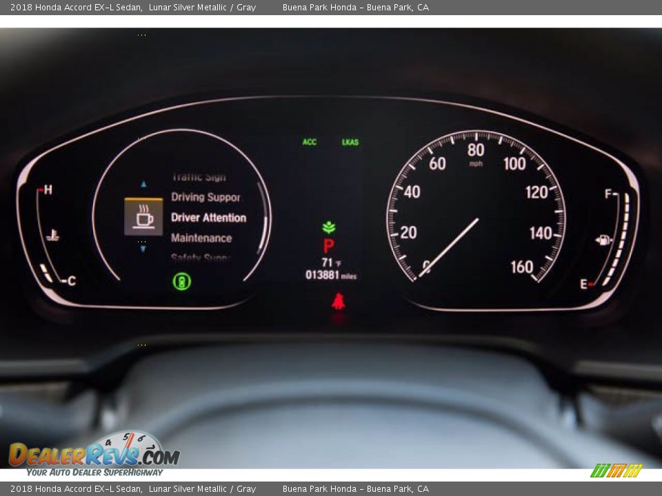 2018 Honda Accord EX-L Sedan Lunar Silver Metallic / Gray Photo #29
