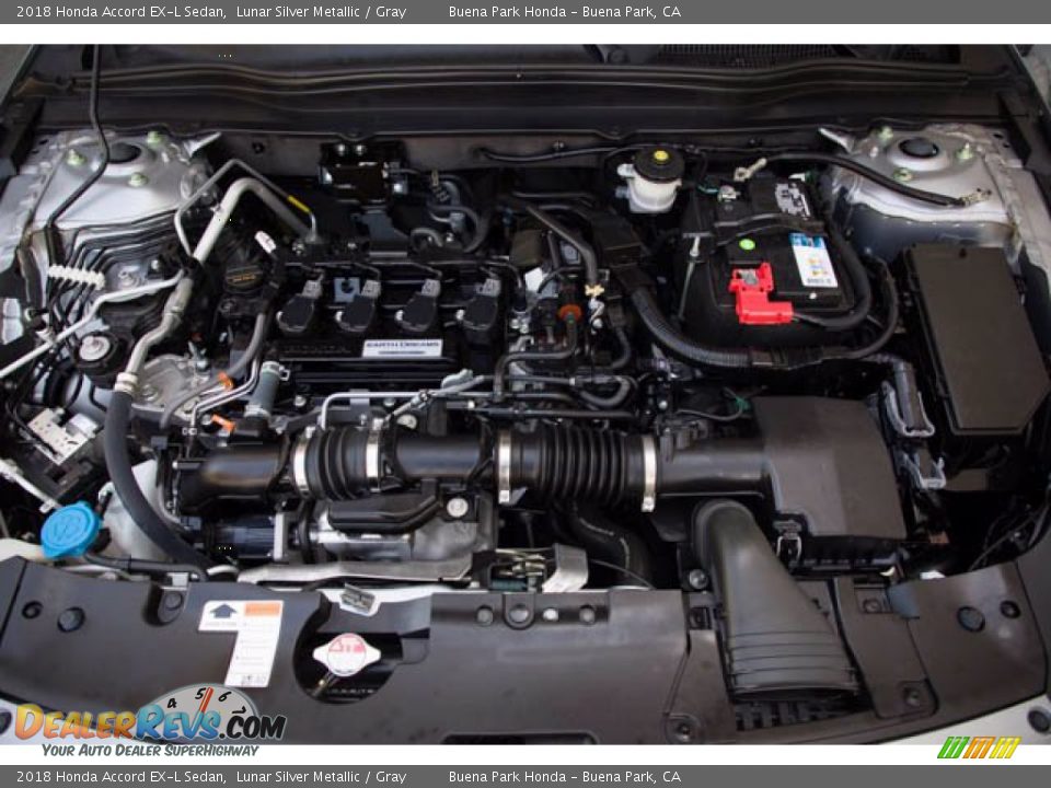 2018 Honda Accord EX-L Sedan Lunar Silver Metallic / Gray Photo #35