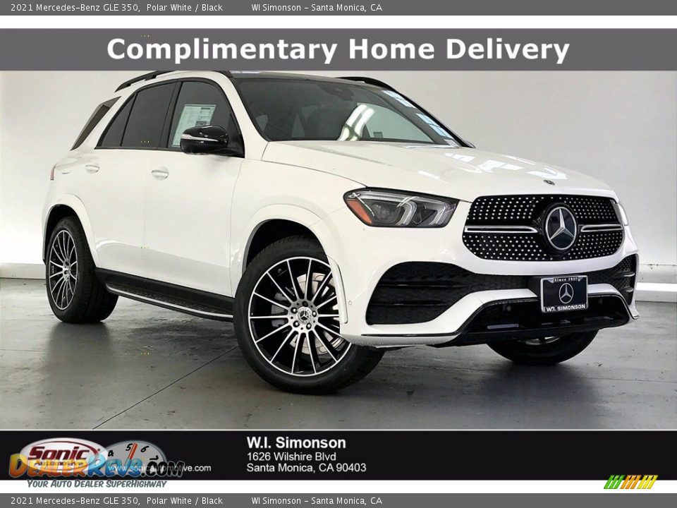 2021 Mercedes-Benz GLE 350 Polar White / Black Photo #1