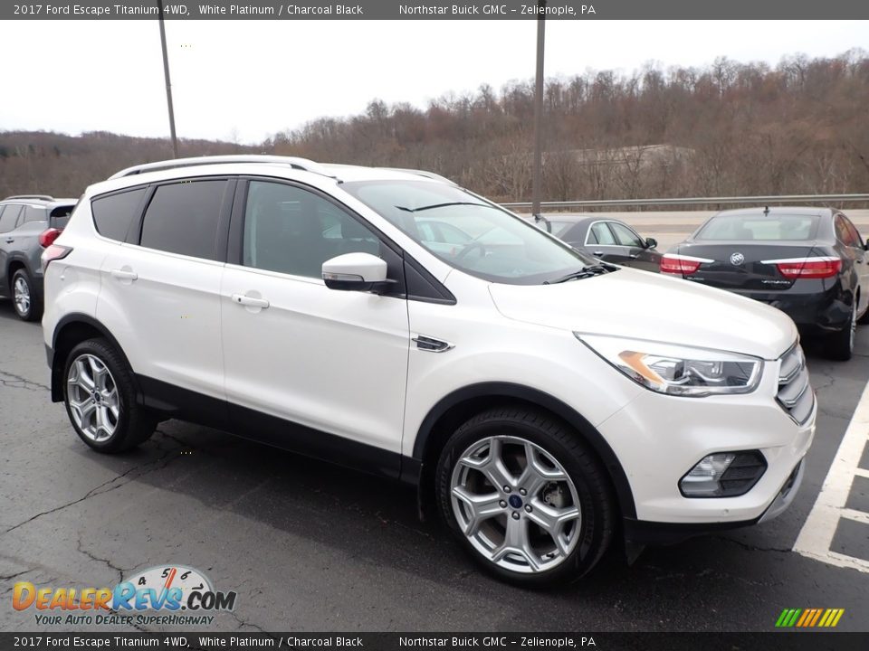 2017 Ford Escape Titanium 4WD White Platinum / Charcoal Black Photo #4