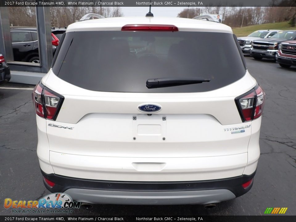 2017 Ford Escape Titanium 4WD White Platinum / Charcoal Black Photo #9