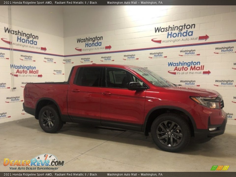 2021 Honda Ridgeline Sport AWD Radiant Red Metallic II / Black Photo #1