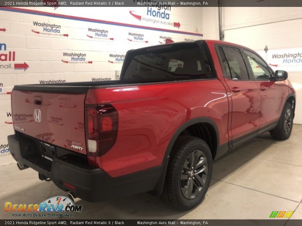 2021 Honda Ridgeline Sport AWD Radiant Red Metallic II / Black Photo #2