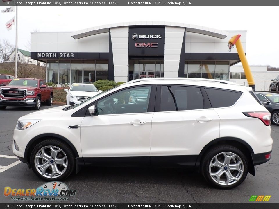 2017 Ford Escape Titanium 4WD White Platinum / Charcoal Black Photo #13