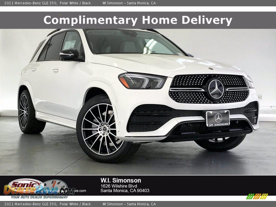 2021 Mercedes-Benz GLE 350 Polar White / Black Photo #1