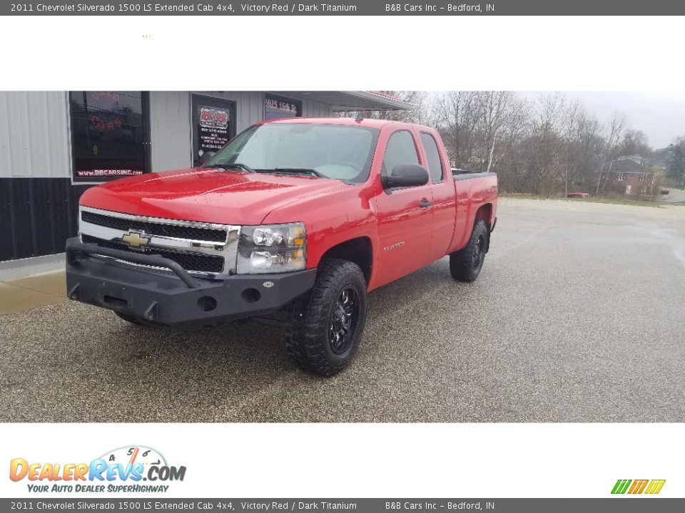 2011 Chevrolet Silverado 1500 LS Extended Cab 4x4 Victory Red / Dark Titanium Photo #8