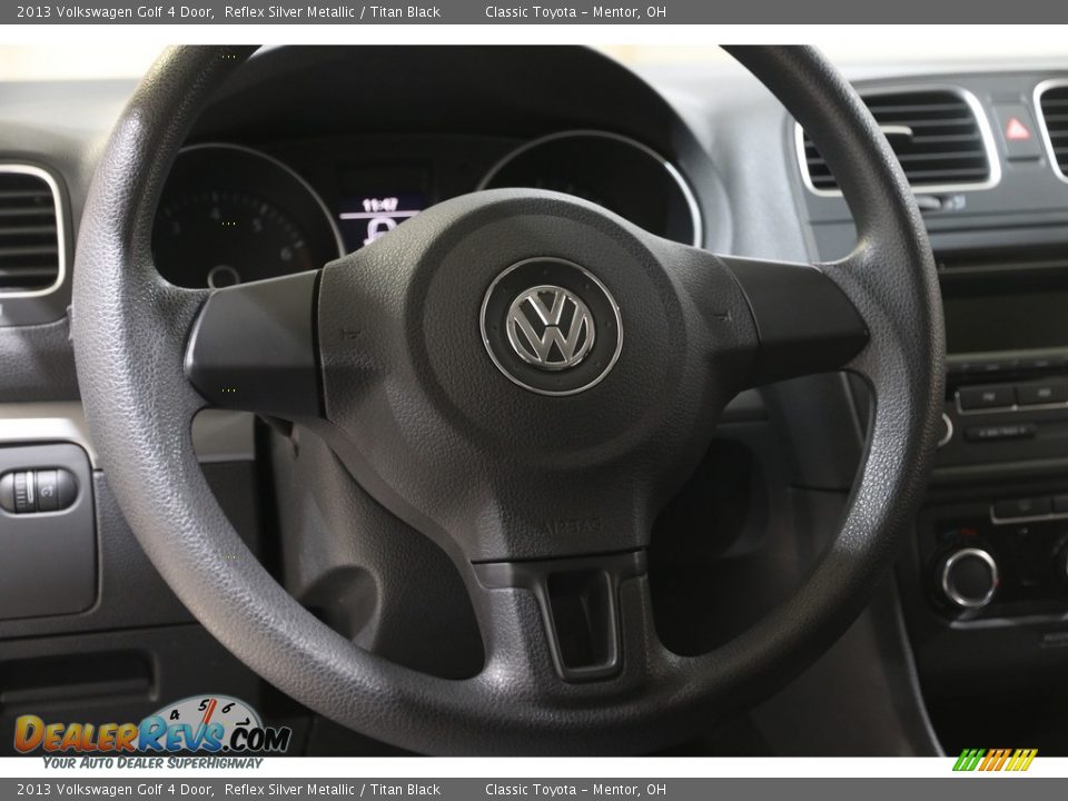 2013 Volkswagen Golf 4 Door Reflex Silver Metallic / Titan Black Photo #7