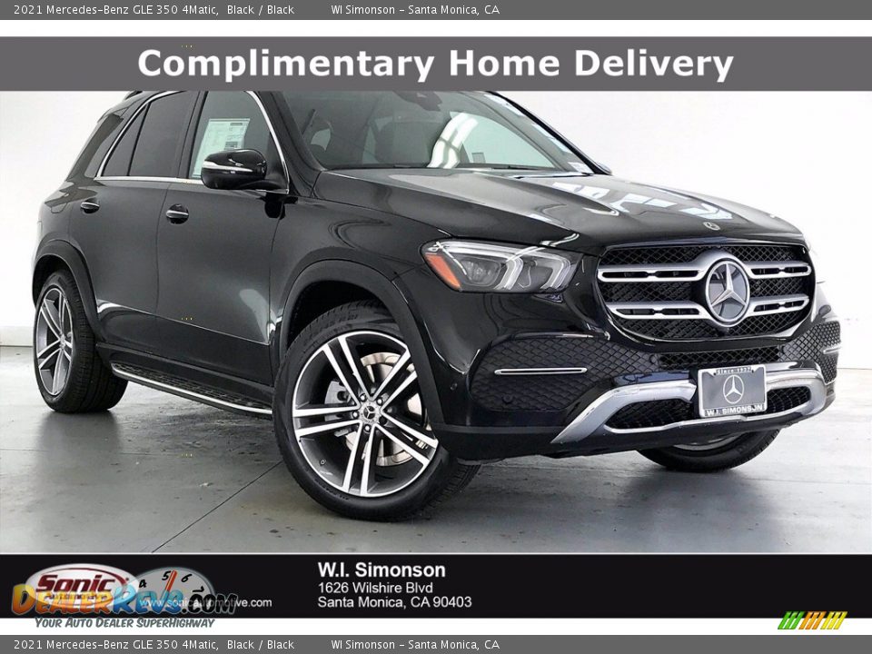 2021 Mercedes-Benz GLE 350 4Matic Black / Black Photo #1