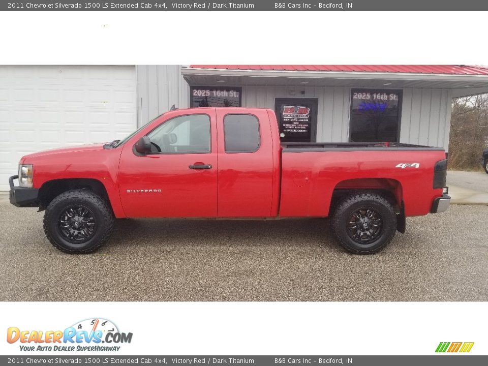 2011 Chevrolet Silverado 1500 LS Extended Cab 4x4 Victory Red / Dark Titanium Photo #19