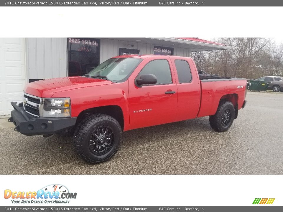 2011 Chevrolet Silverado 1500 LS Extended Cab 4x4 Victory Red / Dark Titanium Photo #22