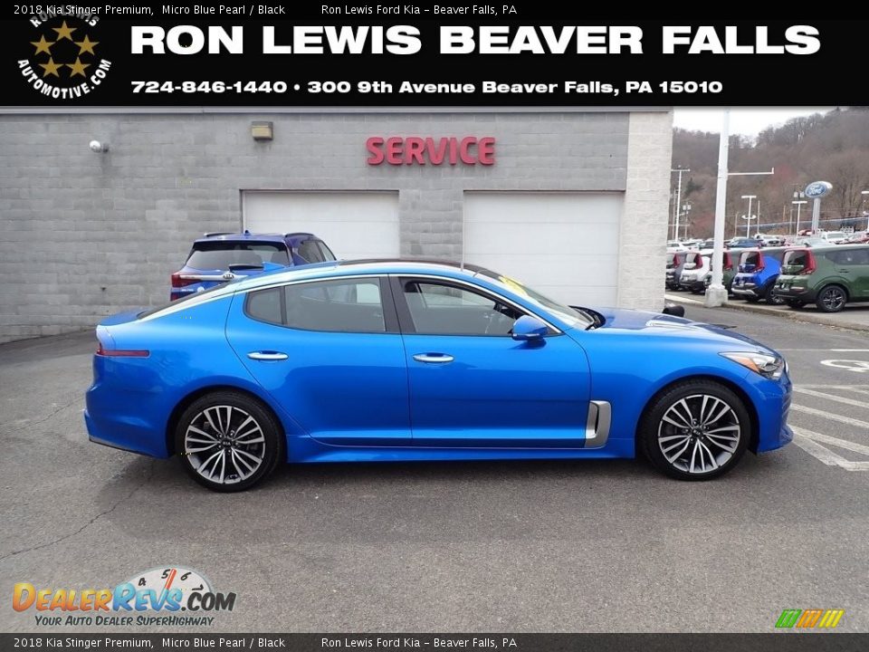 2018 Kia Stinger Premium Micro Blue Pearl / Black Photo #1