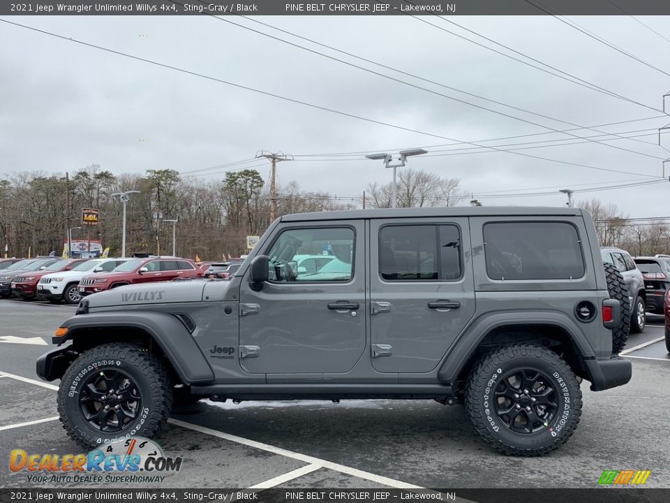 2021 Jeep Wrangler Unlimited Willys 4x4 Sting-Gray / Black Photo #4
