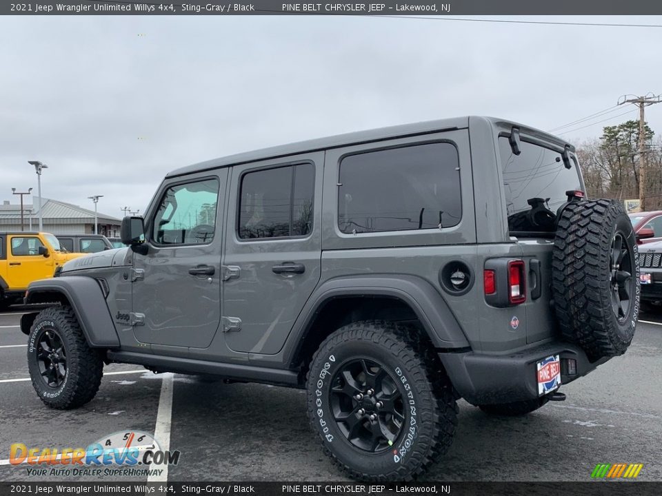 2021 Jeep Wrangler Unlimited Willys 4x4 Sting-Gray / Black Photo #6