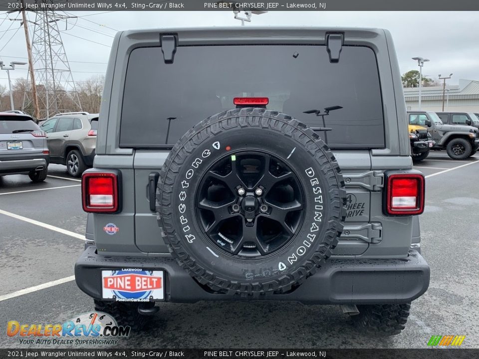 2021 Jeep Wrangler Unlimited Willys 4x4 Sting-Gray / Black Photo #7